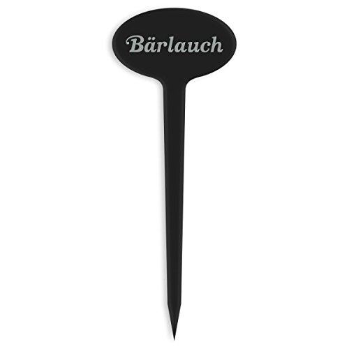 GRAVURZEILE Pflanzenschilder mit Gravur - Bärlauch - Stilvolle Kräuterschilder aus schwarzem Acryl für den Garten - Kräuterstecker geeignet für Beet & Kräutergarten - Farbe: Bärlauch GRAVURZEILE Pflanzenschilder mit Gravur - Bärlauch - Stilvolle Kräuterschilder aus schwarzem Acryl für den Garten - Kräuterstecker geeignet für Beet & Kräutergarten - Farbe: Bärlauch von GRAVURZEILE