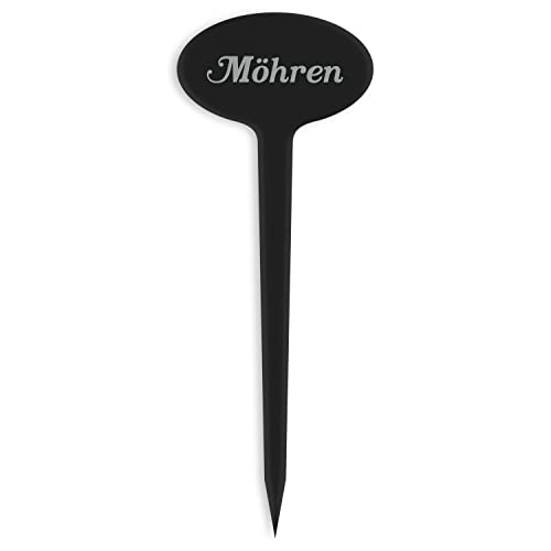 GRAVURZEILE Pflanzenschilder mit Gravur - Möhren - Stilvolle Kräuterschilder aus schwarzem Acryl für den Garten - Kräuterstecker geeignet für Beet & Kräutergarten - Farbe: Möhren GRAVURZEILE Pflanzenschilder mit Gravur - Möhren - Stilvolle Kräuterschilder aus schwarzem Acryl für den Garten - Kräuterstecker geeignet für Beet & Kräutergarten - Farbe: Möhren von GRAVURZEILE