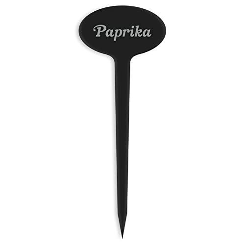 GRAVURZEILE Pflanzenschilder mit Gravur - Paprika - Stilvolle Kräuterschilder aus schwarzem Acryl für den Garten - Kräuterstecker geeignet für Beet & Kräutergarten - Farbe: Paprika GRAVURZEILE Pflanzenschilder mit Gravur - Paprika - Stilvolle Kräuterschilder aus schwarzem Acryl für den Garten - Kräuterstecker geeignet für Beet & Kräutergarten - Farbe: Paprika von GRAVURZEILE