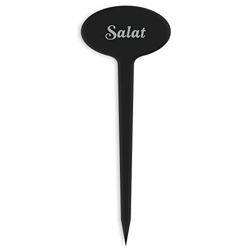 GRAVURZEILE Pflanzenschilder mit Gravur - Salat - Stilvolle Kräuterschilder aus schwarzem Acryl für den Garten - Kräuterstecker geeignet für Beet & Kräutergarten - Farbe: Salat GRAVURZEILE Pflanzenschilder mit Gravur - Salat - Stilvolle Kräuterschilder aus schwarzem Acryl für den Garten - Kräuterstecker geeignet für Beet & Kräutergarten - Farbe: Salat von GRAVURZEILE