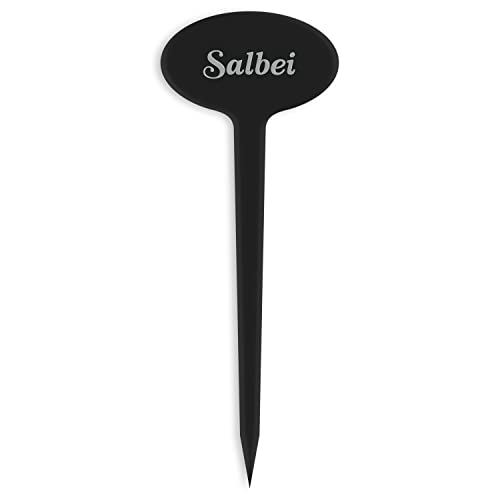 GRAVURZEILE Pflanzenschilder mit Gravur - Salbei - Stilvolle Kräuterschilder aus schwarzem Acryl für den Garten - Kräuterstecker geeignet für Beet & Kräutergarten - Farbe: Salbei GRAVURZEILE Pflanzenschilder mit Gravur - Salbei - Stilvolle Kräuterschilder aus schwarzem Acryl für den Garten - Kräuterstecker geeignet für Beet & Kräutergarten - Farbe: Salbei von GRAVURZEILE
