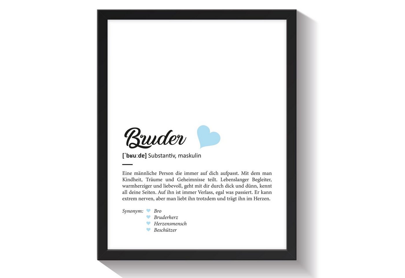 GRAVURZEILE Poster Definition Poster, Kunstdrucke auf DIN A4 Foto-Papier, Bruder Geschenk, Liebevolle Worterklärung im Duden-Format - Ohne Rahmen GRAVURZEILE Poster Definition Poster, Kunstdrucke auf DIN A4 Foto-Papier, Bruder Geschenk, Liebevolle Worterklärung im Duden-Format - Ohne Rahmen von GRAVURZEILE