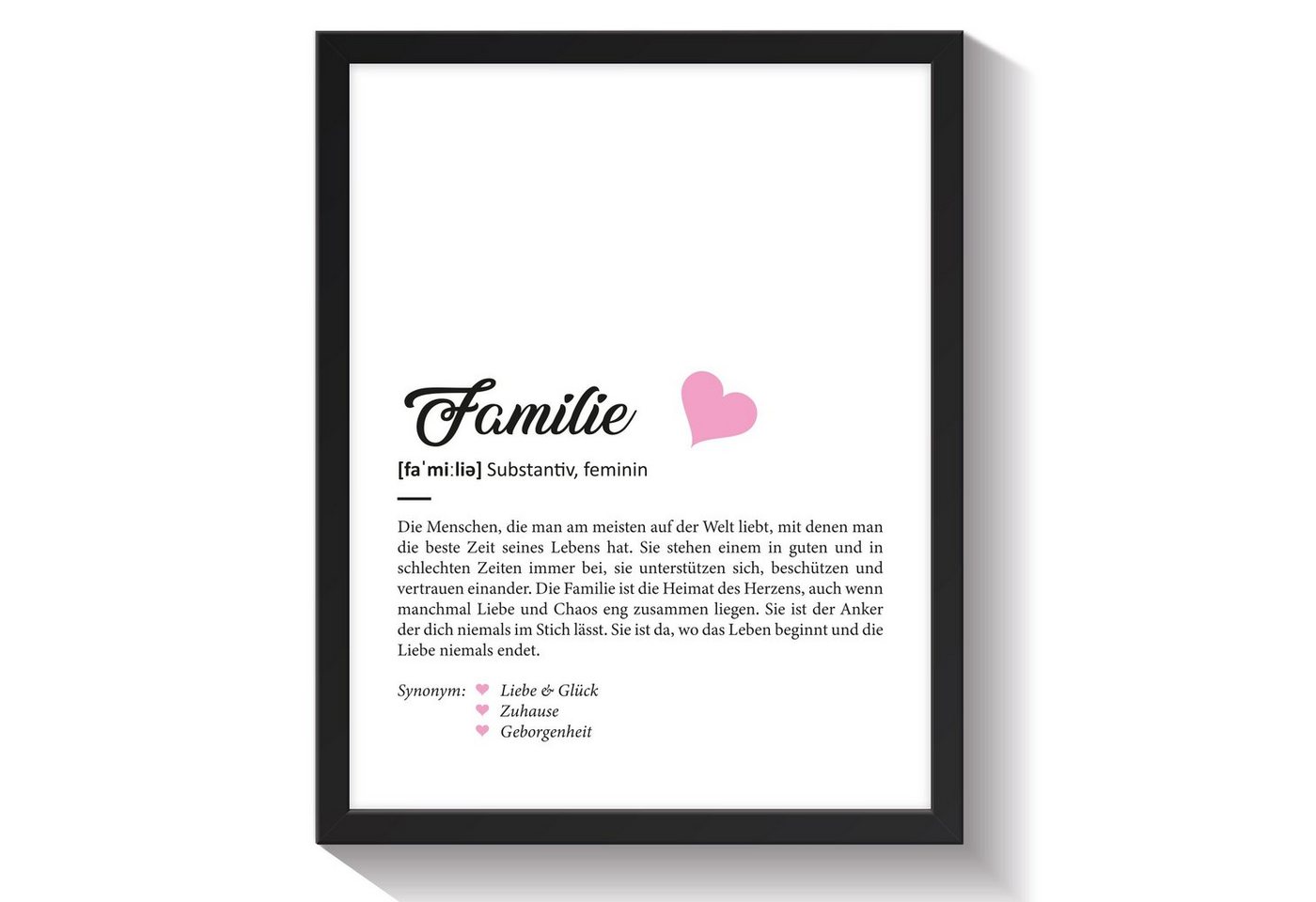 GRAVURZEILE Poster Definition Poster, Kunstdrucke auf DIN A4 Foto-Papier, Familie Geschenk, Liebevolle Worterklärung im Duden-Format - Mit Rahmen GRAVURZEILE Poster Definition Poster, Kunstdrucke auf DIN A4 Foto-Papier, Familie Geschenk, Liebevolle Worterklärung im Duden-Format - Mit Rahmen von GRAVURZEILE