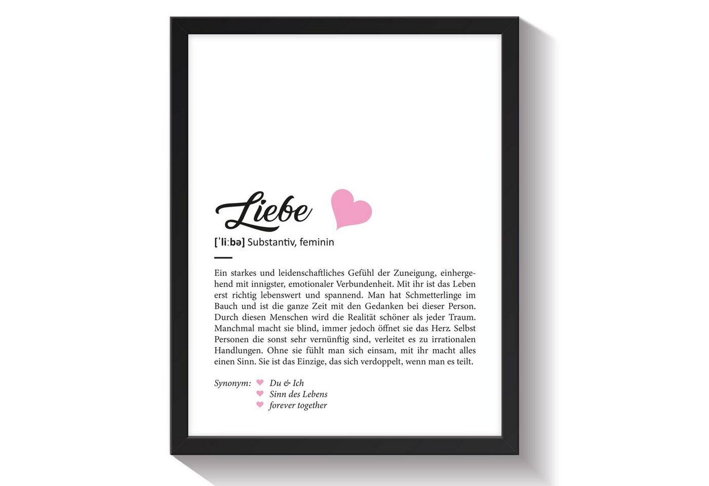 GRAVURZEILE Poster Definition Poster, Kunstdrucke auf DIN A4 Foto-Papier, Liebe und Partner Geschenk, Liebevolle Worterklärung im Duden-Format - Ohne Rahmen GRAVURZEILE Poster Definition Poster, Kunstdrucke auf DIN A4 Foto-Papier, Liebe und Partner Geschenk, Liebevolle Worterklärung im Duden-Format - Ohne Rahmen von GRAVURZEILE