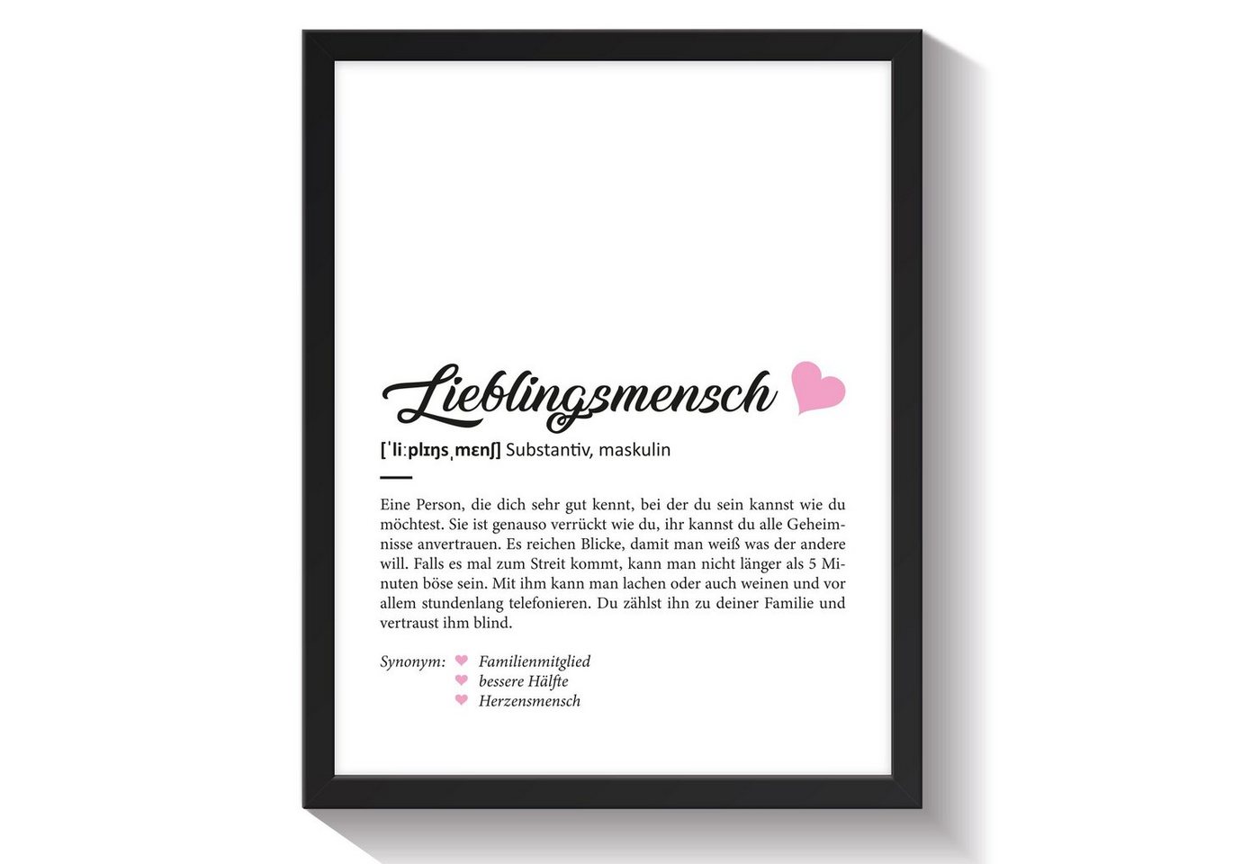 GRAVURZEILE Poster Definition Poster, Kunstdrucke auf DIN A4 Foto-Papier, Lieblingsmensch Geschenk, Liebevolle Worterklärung im Duden-Format - Ohne Rahmen GRAVURZEILE Poster Definition Poster, Kunstdrucke auf DIN A4 Foto-Papier, Lieblingsmensch Geschenk, Liebevolle Worterklärung im Duden-Format - Ohne Rahmen von GRAVURZEILE
