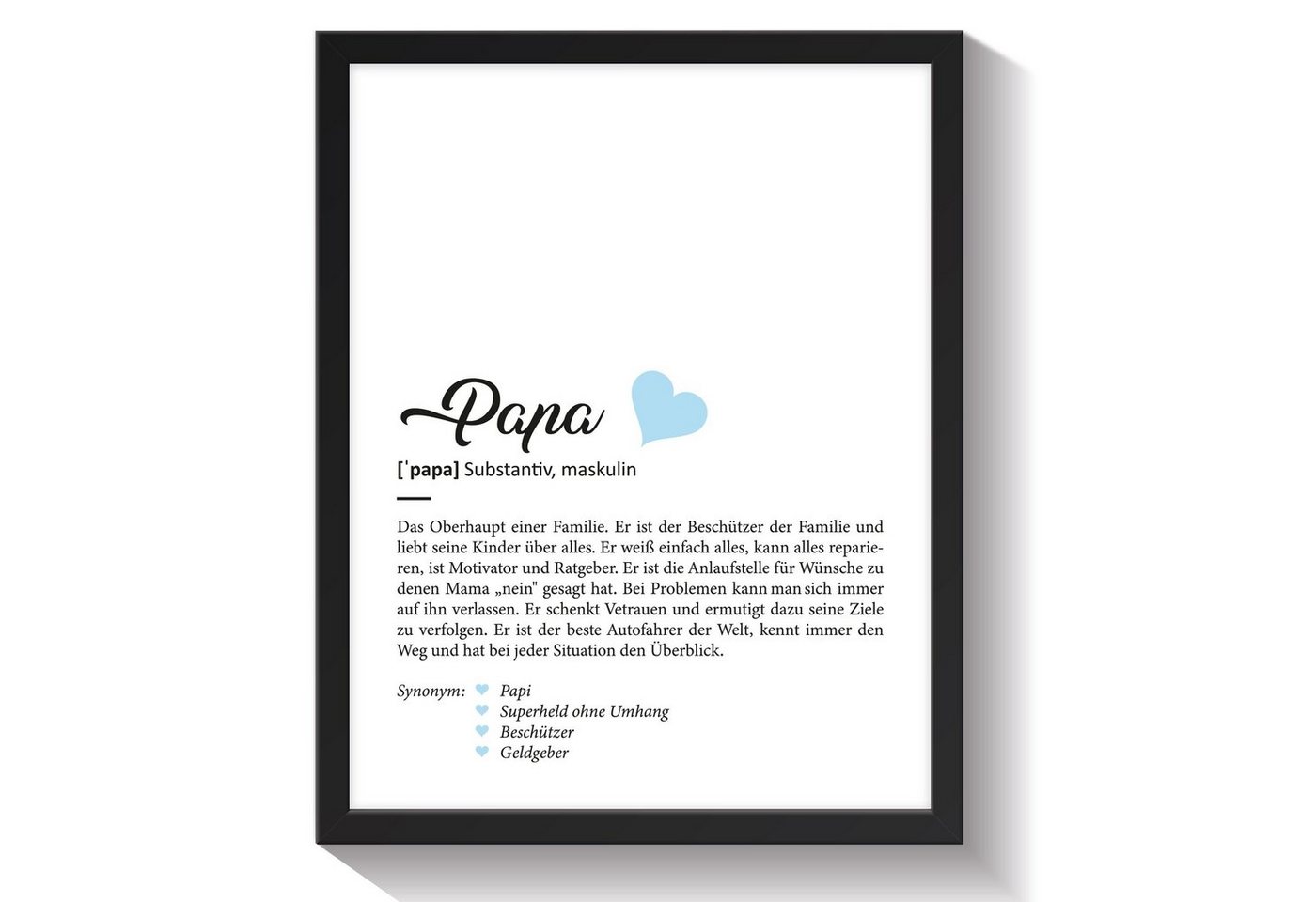 GRAVURZEILE Poster Definition Poster, Kunstdrucke auf DIN A4 Foto-Papier, Papa Geschenk, Liebevolle Worterklärung im Duden-Format - Ohne Rahmen GRAVURZEILE Poster Definition Poster, Kunstdrucke auf DIN A4 Foto-Papier, Papa Geschenk, Liebevolle Worterklärung im Duden-Format - Ohne Rahmen von GRAVURZEILE