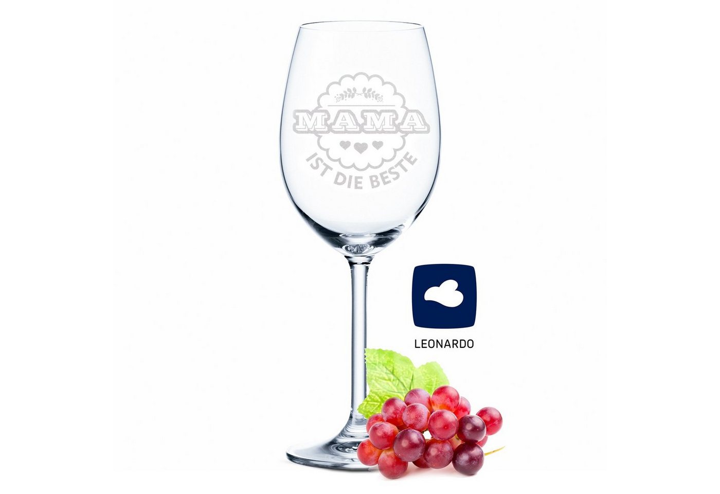 GRAVURZEILE Rotweinglas Leonardo Weinglas mit Gravur - Mama ist die Beste, Glas, graviertes Geschenk für Mama zum Muttertag GRAVURZEILE Rotweinglas Leonardo Weinglas mit Gravur - Mama ist die Beste, Glas, graviertes Geschenk für Mama zum Muttertag von GRAVURZEILE