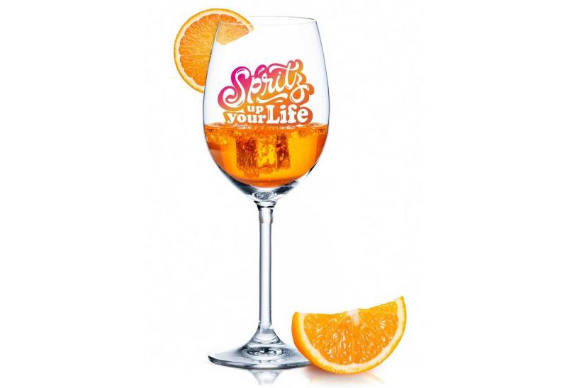 GRAVURZEILE Rotweinglas UV Druck - Spritz up your Life - Aperol Spritz Glas - Aperol Geschenk, Qualitätsglas aus dem Hause Leonardo, Ausführung: 460ml - Daily von GRAVURZEILE
