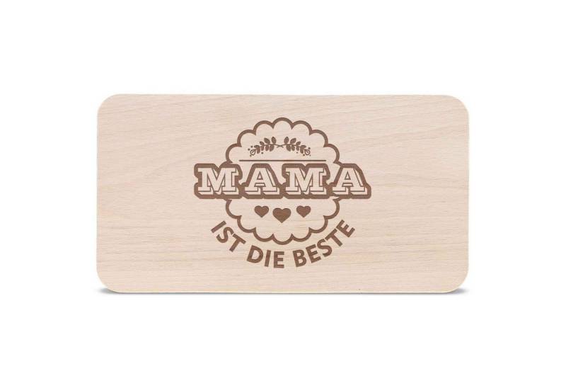 GRAVURZEILE Schneidebrett Frühstücksbrettchen Brotzeitbrett mit Gravur - Mama ist die Beste, Holz, (Kein Set), Geschenk für Mama zum Muttertag Geburtstag von GRAVURZEILE