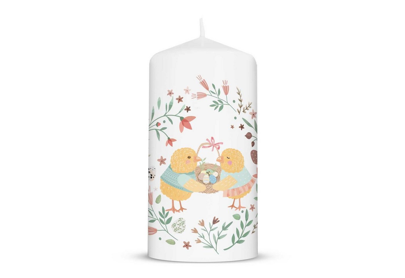 GRAVURZEILE Stumpenkerze mit Motiv - Osterküken - Bedruckte kleine Oster Kerze - GRAVURZEILE Stumpenkerze mit Motiv - Osterküken - Bedruckte kleine Oster Kerze - von GRAVURZEILE