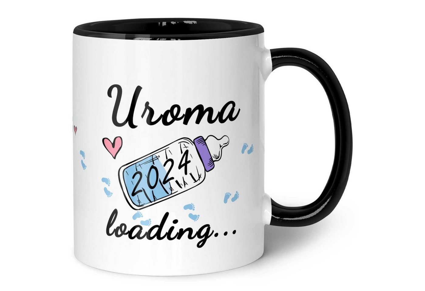 GRAVURZEILE Tasse Bedruckte Tasse mit Spruch - Baby Loading - Motiv mit Jahr 2023, Keramik, Geschenk für werdende Eltern zur Schwangerschaftsankündigung von GRAVURZEILE