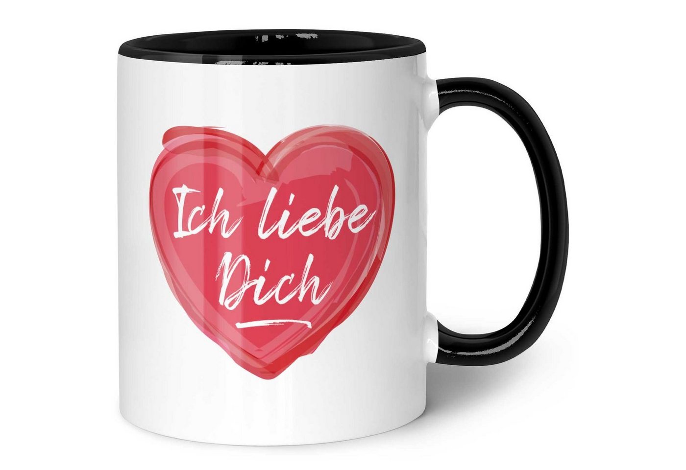 GRAVURZEILE Tasse mit Spruch - Ich liebe dich - Geschenk für Paare & Verliebte, Keramik, Farbe: Schwarz & Weiß von GRAVURZEILE