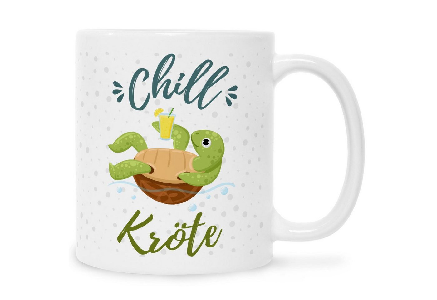 GRAVURZEILE Tasse mit Spruch - Chillkröte, Keramik, Farbe: Weiß von GRAVURZEILE