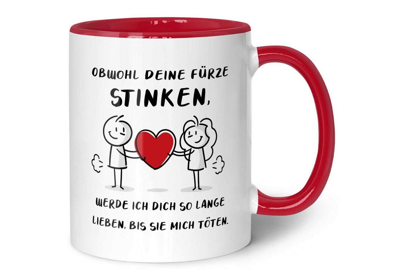 GRAVURZEILE Tasse mit Spruch - Deine Fürze stinken - Lustiges Geschenk für Freunde -, Keramik von GRAVURZEILE