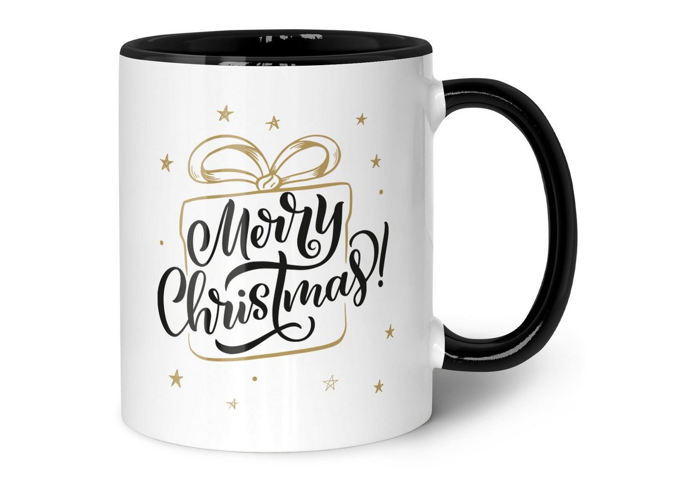 GRAVURZEILE Tasse mit Weihnachtsmotiv - Geschenke für Frauen & Männer zu Weihnachten, Spülmaschinenfest - Merry Christmas Geschenk - Schwarz und Weiß von GRAVURZEILE