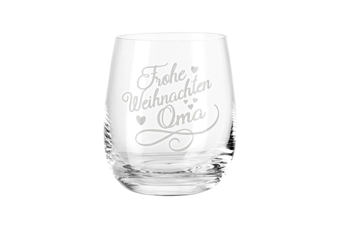 GRAVURZEILE Teelichthalter aus Glas mit Gravur von Leonardo - Weihnachtsdeko - Frohe Weihnachten (Oma), Geschenke für Frauen und Männer zu Weihnachten Nikolaus und Wichtel von GRAVURZEILE