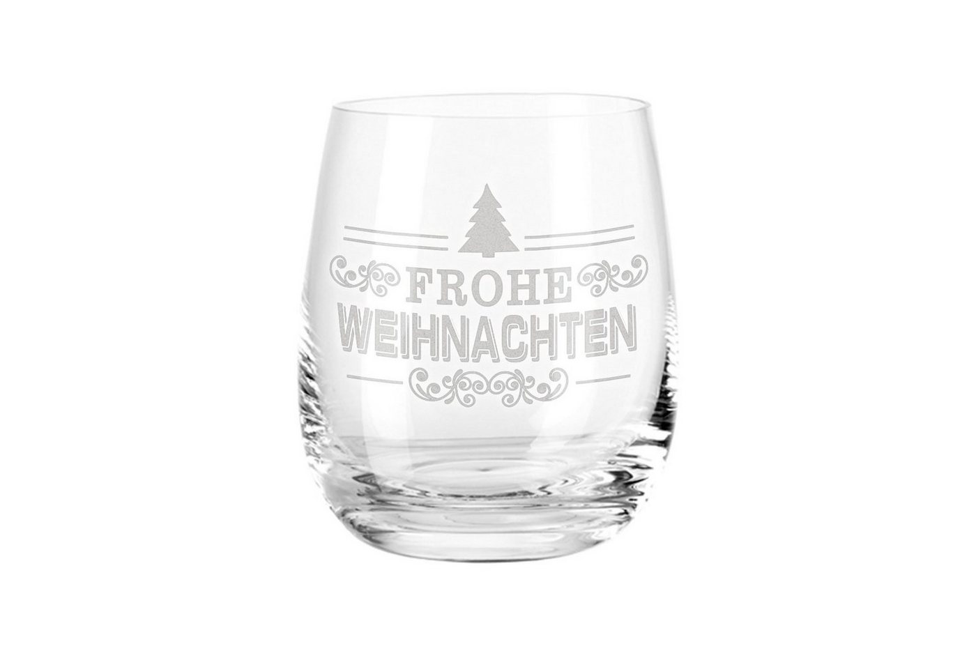 GRAVURZEILE Teelichthalter von Leonardo aus Glas mit Gravur - Frohe Weihnachten Vintage V2 (Weihnachtsdeko), Geschenke für Frauen und Männer zu Weihnachten Nikolaus und Wichtel von GRAVURZEILE