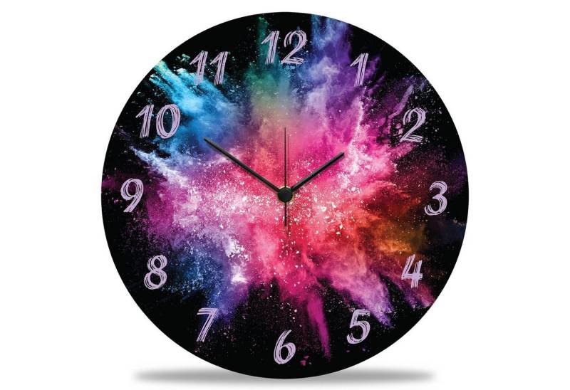 GRAVURZEILE Wanduhr GRAVURZEILE Wanduhr aus Holz plash Love 2.0 - Geräuscharm von GRAVURZEILE