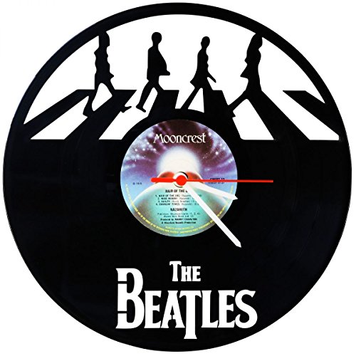 GRAVURZEILE Wanduhr aus Vinyl Schallplattenuhr „The Beatles 2017“ Upcycling Design Uhr Wand-Deko Vintage-Uhr Wand-Dekoration Retro-Uhr Made in Germany von GRAVURZEILE
