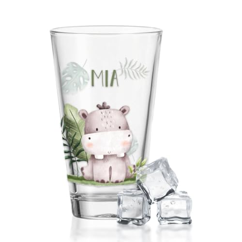 GRAVURZEILE Wasserglas mit UV-Druck - Tiergruppe Safari Design - Personalisiert mit Wunschname - Geschenke für Jungen & Mädchen Kinder zum Geburtstag Einschulung - Geeignet als Trinkglas - Nilpferd GRAVURZEILE Wasserglas mit UV-Druck - Tiergruppe Safari Design - Personalisiert mit Wunschname - Geschenke für Jungen & Mädchen Kinder zum Geburtstag Einschulung - Geeignet als Trinkglas - Nilpferd von GRAVURZEILE