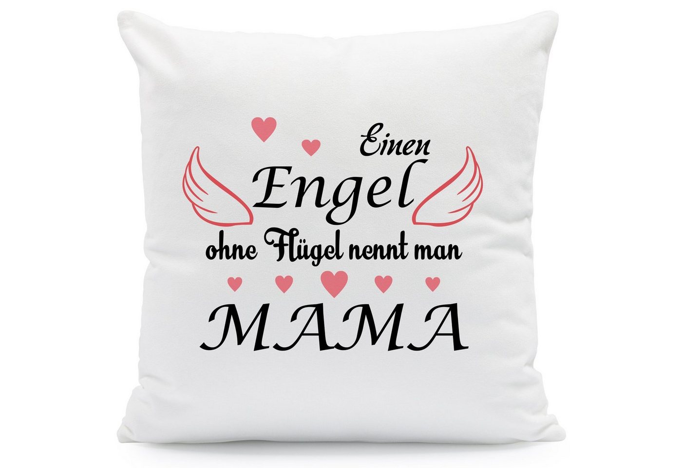 GRAVURZEILE Zierkissen mit Spruch - Engel ohne Flügel - Geschenk zum Muttertag - Für Familie, starke Farben ohne Verblassen, Maschinenwäsche geeignet - ohne Füllung von GRAVURZEILE