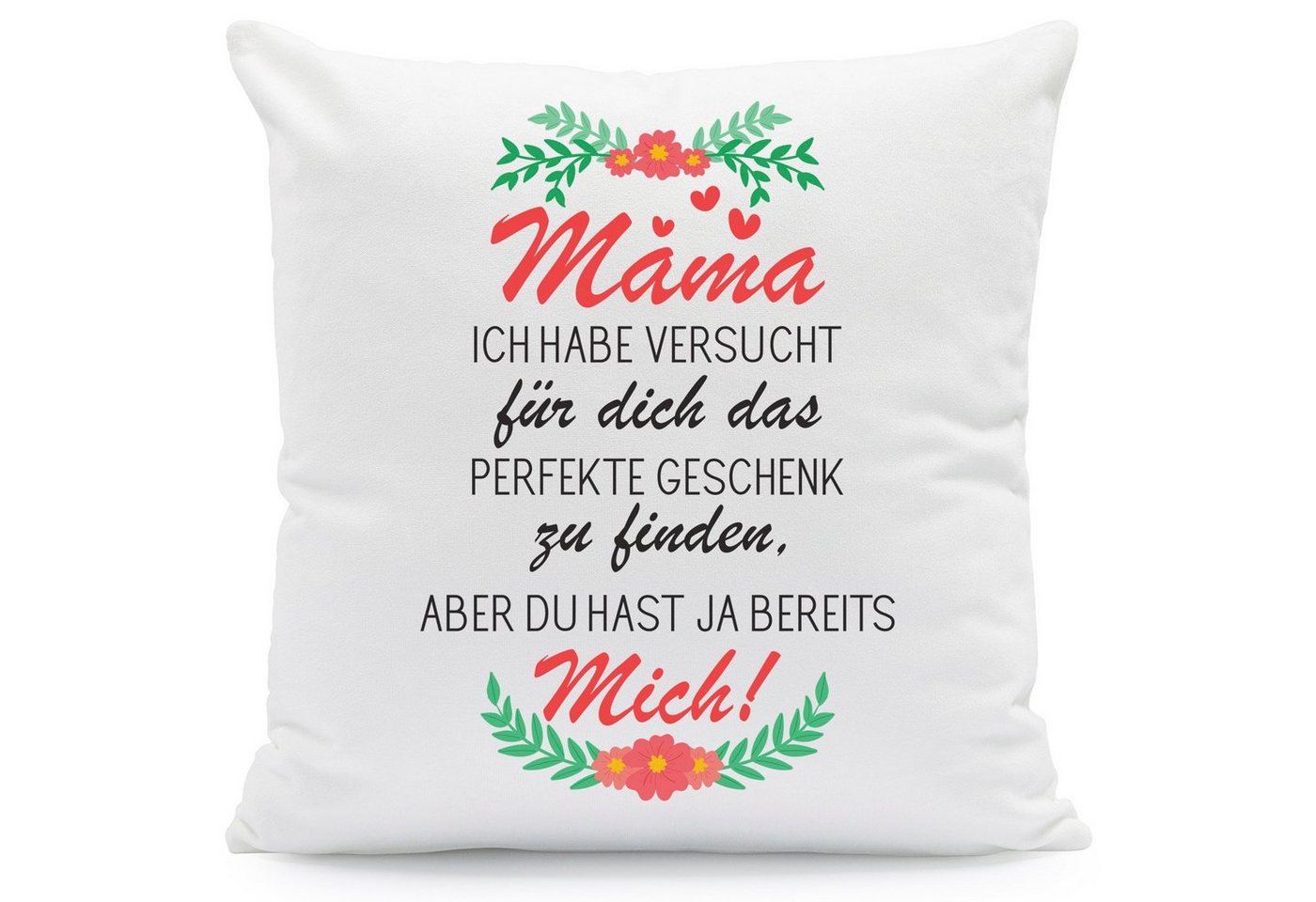 GRAVURZEILE Zierkissen mit Spruch - Mama ich habe versucht - Lustiges Geschenk -, starke Farben ohne verblassen, Maschinenwäsche geeignet - mit Füllung von GRAVURZEILE