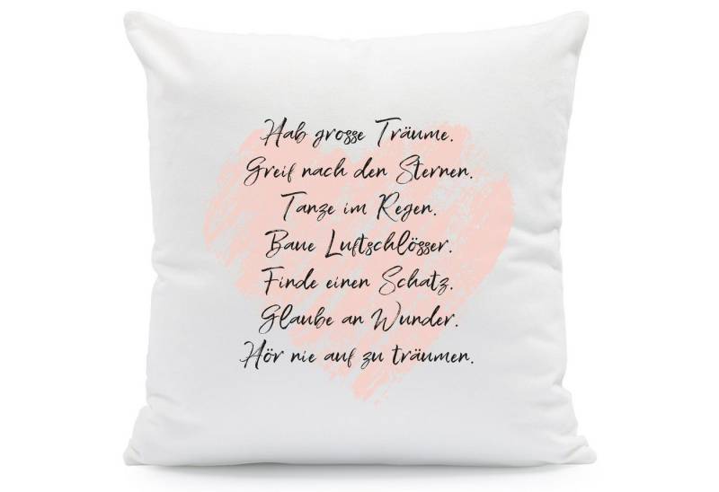 GRAVURZEILE Zierkissen Kissen mit Spruch - Traumsprüche - Geschenk für Kinder -, starke Farben ohne verblassen, Maschinenwäsche geeignet - ohne Füllung von GRAVURZEILE