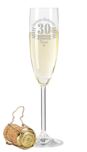 Leonardo Sektglas mit Gravur - Herzlichen Glückwunsch Design - Personalisiert mit Namen - Schönes Geschenk zum Geburtstag, Jubiläum oder Jahrestag - Geschenke für Sie & Ihn - Alter: 30. Geburtstag Leonardo Sektglas mit Gravur - Herzlichen Glückwunsch Design - Personalisiert mit Namen - Schönes Geschenk zum Geburtstag, Jubiläum oder Jahrestag - Geschenke für Sie & Ihn - Alter: 30. Geburtstag von GRAVURZEILE