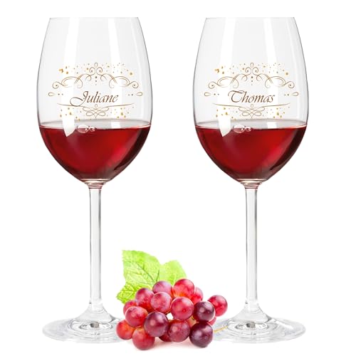 Leonardo Weinglas mit UV-Druck - 2x Vintage Weinranke - Geschenk für Hobby-Sommelier & Weinliebhaber - Weingläser - Geburtstagsgeschenk für Frauen & Männer - Farbe: Daily UV von GRAVURZEILE