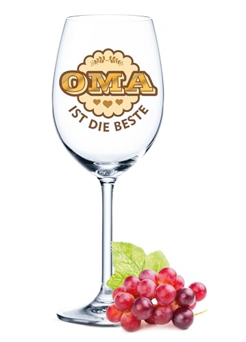 Leonardo Weinglas mit UV-Druck Oma ist die Beste Geschenk für Oma Geburtstags Geschenk Rotweinglas Weißweinglas - Farbe: Daily UV von GRAVURZEILE