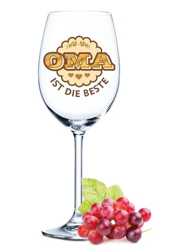 Leonardo Weinglas mit UV-Druck Oma ist die Beste Geschenk für Oma Geburtstags Geschenk Rotweinglas Weißweinglas - Farbe: Daily UV von GRAVURZEILE