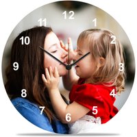 Geschenke-Personalisiert - Wanduhr Aus Holz Mit Foto Muttertags-Geschenk, Geburtstags Geschenk & Wanddeko Für Frau Und Freundin Geschenke-Personalisiert - Wanduhr Aus Holz Mit Foto Muttertags-Geschenk, Geburtstags Geschenk & Wanddeko Für Frau Und Freundin von GRAVURZEILEShop