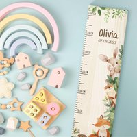 Messlatte Für Kinder - Waldtiere Personalisiert Mit Namen & Datum Aus Holz Geschenk Zur Geburt Mädchen Jungen Kinderzimmer Messlatte Für Kinder - Waldtiere Personalisiert Mit Namen & Datum Aus Holz Geschenk Zur Geburt Mädchen Jungen Kinderzimmer von GRAVURZEILEShop
