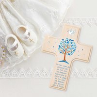 Personalisiertes Kinderkreuz - Holzkreuz Lebensbaum Mit Name Und Text- Christliche Deko Zur Kommunion Konfirmation Für Jungen & Mädchen von GRAVURZEILEShop