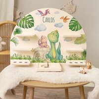 Toniebox Regal - Dino Personalisiert Mit Name Tonieregal Geschenk Kinder Tonie Kinderzimmer Tonieboxregal Wandregal Toniebox Regal - Dino Personalisiert Mit Name Tonieregal Geschenk Kinder Tonie Kinderzimmer Tonieboxregal Wandregal von GRAVURZEILEShop