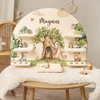 Toniebox Regal - Wald Personalisiert Mit Name Tonieregal Geschenk Kinder Tonie Kinderzimmer Tonieboxregal Wandregal von GRAVURZEILEShop