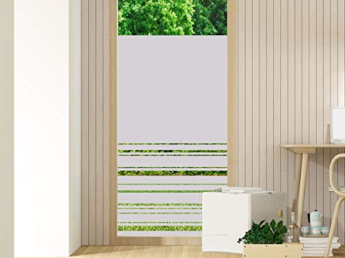 GRAZDesign Fensterfolie Streifen Blickdicht, Sichtschutz Folie Milchglasfolie für Fenster, Glastür, Scheiben lichtdurchlässig - 60x80cm / Silbergrau von GRAZDesign