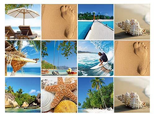 GRAZDesign Fliesenaufkleber Bad maritim wasserfest für Badezimmer und Küche, Klebefliesen Fliesenbilder selbstklebend & glänzend / 10x10cm / Set 12 Stück von GRAZDesign