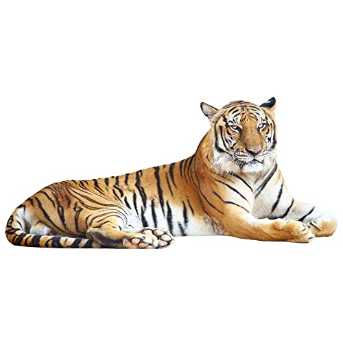 GRAZDesign Wandtattoo Tiger liegend | Wandaufkleber Afrika | Wandsticker Deko Aufkleber 3d - 124x57cm von GRAZDesign