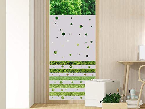 GRAZDesign Duschkabine Aufkleber - Selbstklebende blickdichte Fensterfolie - Glasfolie/Motiv: viele Kreise - Retro Landhaus / 70x100cm Breite x Höhe von GRAZDesign