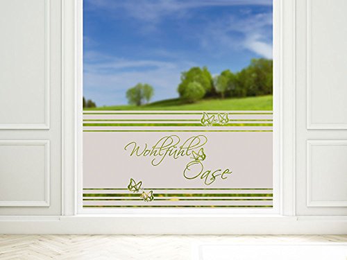 GRAZDesign Fensterfolie Bad Blickdicht - Sichtschutzfolie Wohlfühloase Badezimmer - für Dusche & Fenster - Made IN Germany - 80x57cm / Motiv: Wohlfühl Oase GRAZDesign Fensterfolie Bad Blickdicht - Sichtschutzfolie Wohlfühloase Badezimmer - für Dusche & Fenster - Made IN Germany - 80x57cm / Motiv: Wohlfühl Oase von GRAZDesign