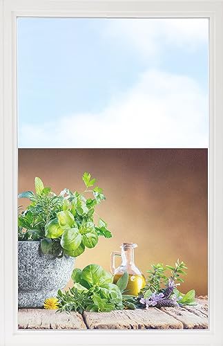 GRAZDesign Fensterfolie Blickdicht Sichtschutz, Sichtschutzfolie Fenster, Glastüren, Küche Küchenfenster, Milchglasfolie Bedruckt mit Motiv Kräuter 60x57cm von GRAZDesign