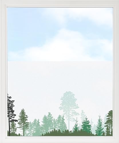 GRAZDesign Fensterfolie Bäume Motiv Blickdicht Sichtschutz, Sichtschutzfolie Fenster, Glastüren, Küche Bad 80x57cm von GRAZDesign