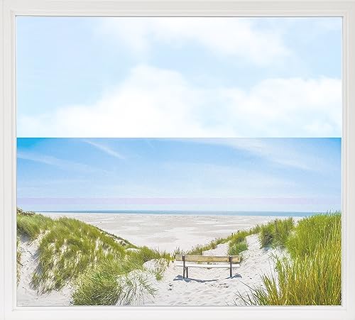 GRAZDesign Fensterfolie Blickdicht Sichtschutzfolie Fenster, Glastüren, Duschkabine, Milchglasfolie Bedruckt mit Motiv Strand 190x57cm GRAZDesign Fensterfolie Blickdicht Sichtschutzfolie Fenster, Glastüren, Duschkabine, Milchglasfolie Bedruckt mit Motiv Strand 190x57cm von GRAZDesign