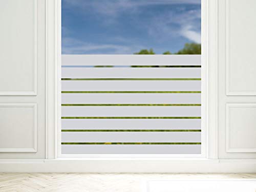 GRAZDesign Fensterfolie Blickdicht Streifen | Sichtschutzfolie für Fenster, Dusche, Glastür | Selbstklebende Folie als Sichtschutz - 57x57cm / 8 Streifen von GRAZDesign