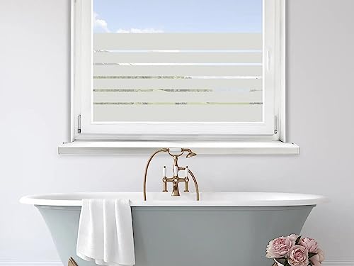 GRAZDesign Fensterfolie Blickdicht Streifen Sichtschutzfolie für Fenster, Dusche, Glastür Selbstklebende Folie als Sichtschutz - 70x57cm / 6 Streifen von GRAZDesign