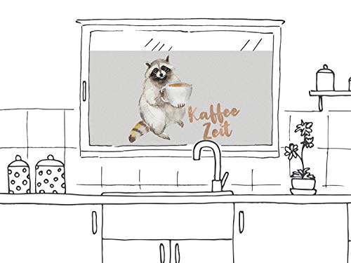 GRAZDesign Fensterfolie Küche Blickdicht Kaffee mit Wachbär Sichtschutzfolie selbstklebend - 90x57cm / Waschbär mit Kaffee GRAZDesign Fensterfolie Küche Blickdicht Kaffee mit Wachbär Sichtschutzfolie selbstklebend - 90x57cm / Waschbär mit Kaffee von GRAZDesign