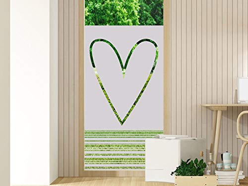 GRAZDesign Fensterfolien Streifen - Glasfolie - Folien für Glastüren - Duschkabinen Badfenster Folie/Motiv: Herz mit Streifen / 60x80cm Breite x Höhe von GRAZDesign