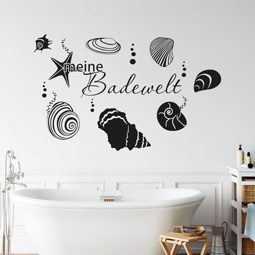 GRAZDesign Wandtattoo Bad Badewelt mit Muscheln Meer | Türaufkleber für Badezimmer, Wellnes - 48x30cm / 049 königsblau GRAZDesign Wandtattoo Bad Badewelt mit Muscheln Meer | Türaufkleber für Badezimmer, Wellnes - 48x30cm / 049 königsblau von GRAZDesign