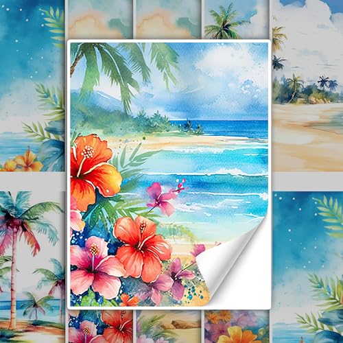 GRAZDesign Fliesenaufkleber Bad & Küche, Tropical Palmen Klebefliesen selbstklebend - 20x25cm / 20 Stück von GRAZDesign